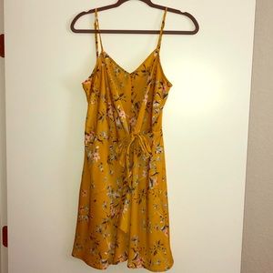 Express tie front mini dress